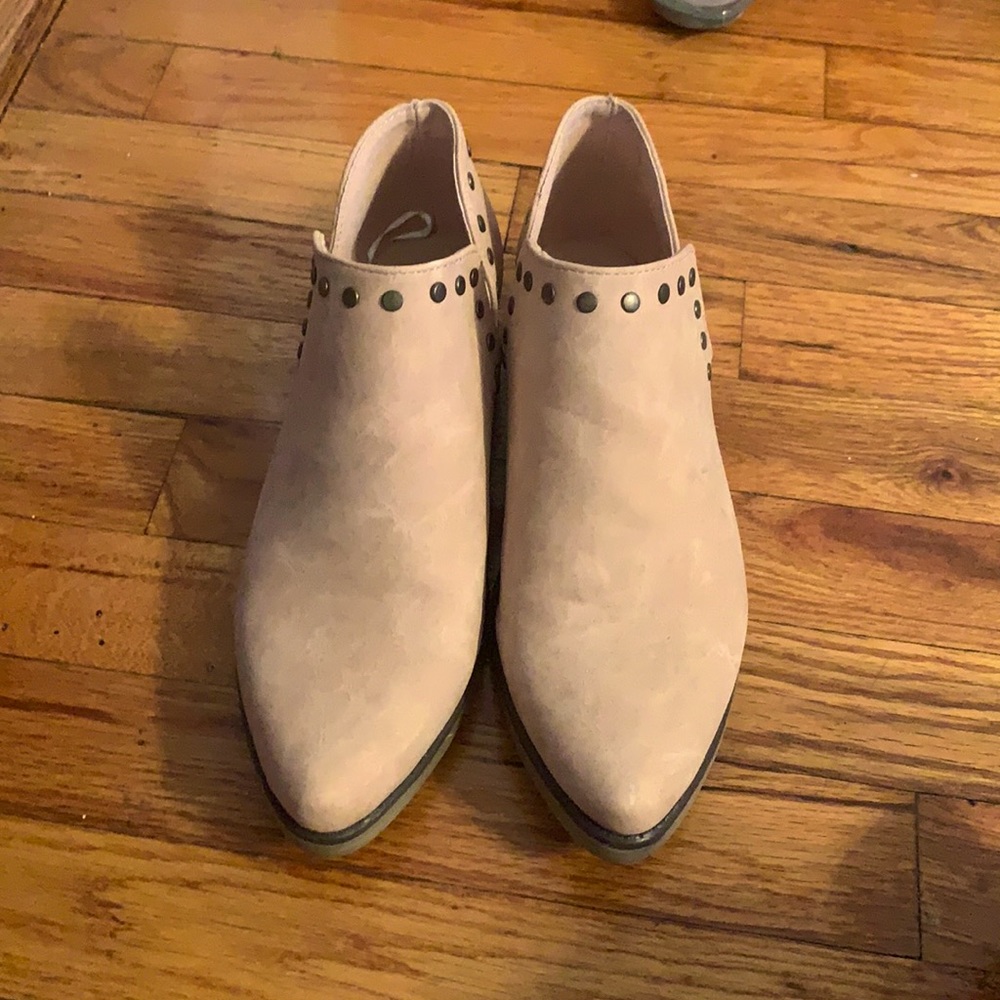 Beige booties